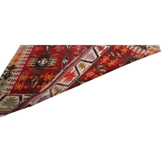 Mid 20th Century Vintage Turkish Kayseri Kilim Rug For Sale - Image 5 of 7