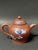 Late 20th Century Late 20th Century Chinese Art Yixing Clay Teapot With Enamel Flower Design For Sale - Image 5 of 8