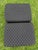 Textile Vintage Parsons Style Black Upholstered Ottomans With Geometric Dash Fabric, a Pair For Sale - Image 7 of 11