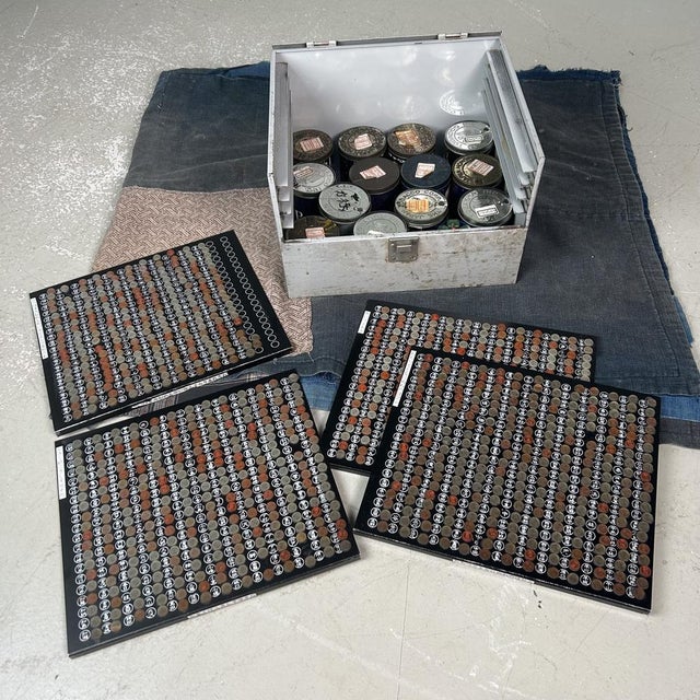 Mid-Century Modern Japanese Metal Case Hanko-Shi, 1960s For Sale - Image 3 of 18