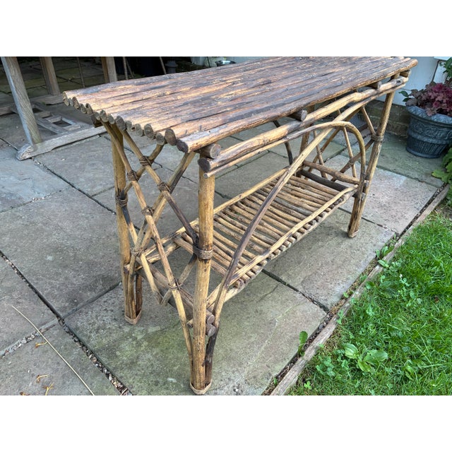 Vintage Adirondack Twig Console Table For Sale - Image 4 of 9