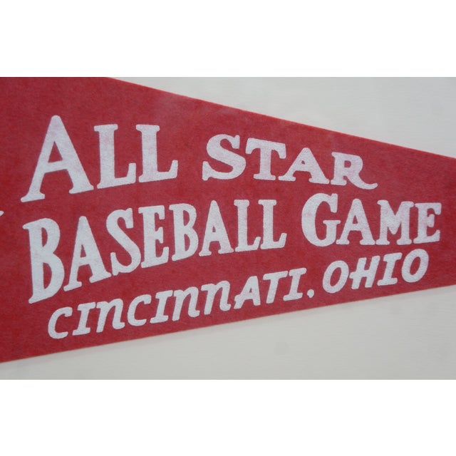 Textile 1970 Cincinnati Reds Riverfront Stadium All Star Game Pennant 34" For Sale - Image 7 of 9