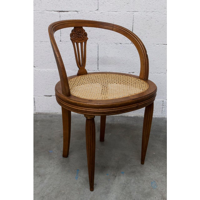 Wood Vintage Louis XVI Style Chair with Cane Seat, 1890s For Sale - Image 7 of 18