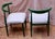 Vintage Scandinavian Designed Wishbone Chairs With Linen Upholstery. We do not know the name of the designer of these...