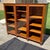 Wood Antique Triple Oak Bookcase For Sale - Image 7 of 9
