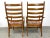 Wood Mid 20th Century Mid Century Modern Ladder Back Dining Chairs With Brass Detail and Upholstered Seats - Set of 6 For Sale - Image 7 of 10