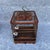 Rosewood Birdcage With Blue & White Porcelain Feeders – Decorative Asian Accent For Sale - Image 4 of 9