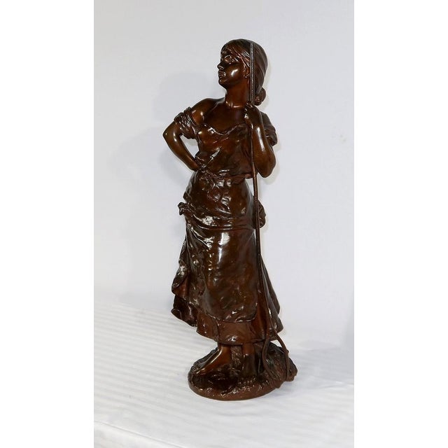 H. Moreau, Jeune Paysanne, Late 1800s, Bronze For Sale - Image 4 of 18