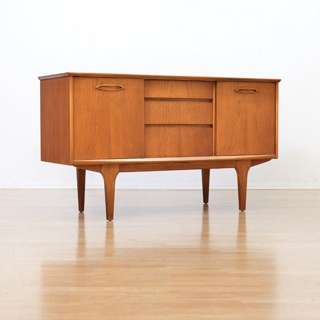 Mid-Century Modern Small Mid Century Teak Credenza by Jentique Furniture For Sale - Image 3 of 12