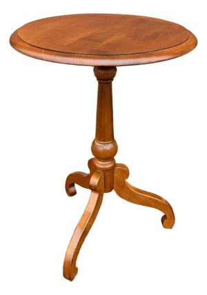 Ethan Allen Country Crossings Traditional Farmhouse Solid Maple Candle Stand Side Table (17-8415 Cinnamon)