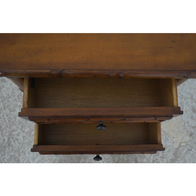 1990s Pair of Tommy Bahama Bamboo Form Island Style Nightstands For Sale In Philadelphia - Image 6 of 17