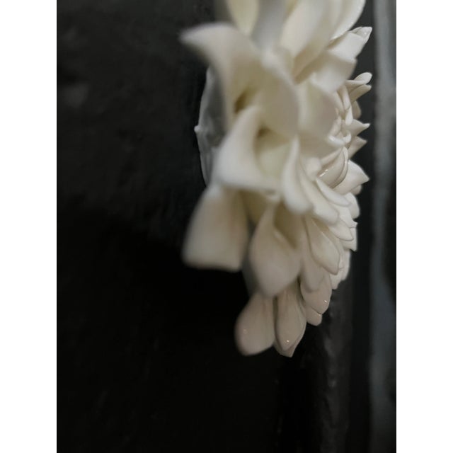 Mid-Century Modern Vintage 1980s Murano Style Lotus Floral Hanging Glass Art For Sale - Image 3 of 5