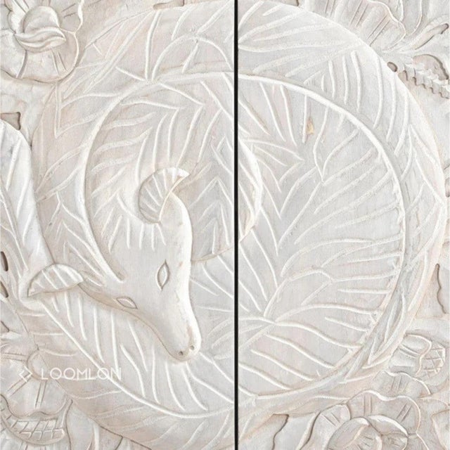 Nayven Tall Cabinet With Sleeping Fox Design by Loomlan For Sale - Image 9 of 11