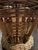 Wood Vintage 1970s Woven Wicker Basket With Wood Bead Detail & Handle For Sale - Image 7 of 14