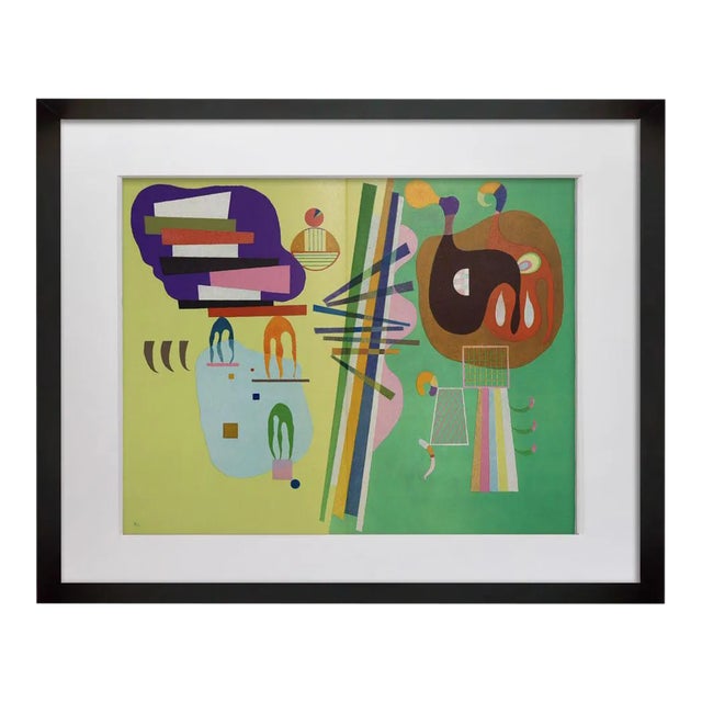 Wassily Kandinsky Lithograph 1969 Limited Edition Sign W/Frame Included Active For Sale