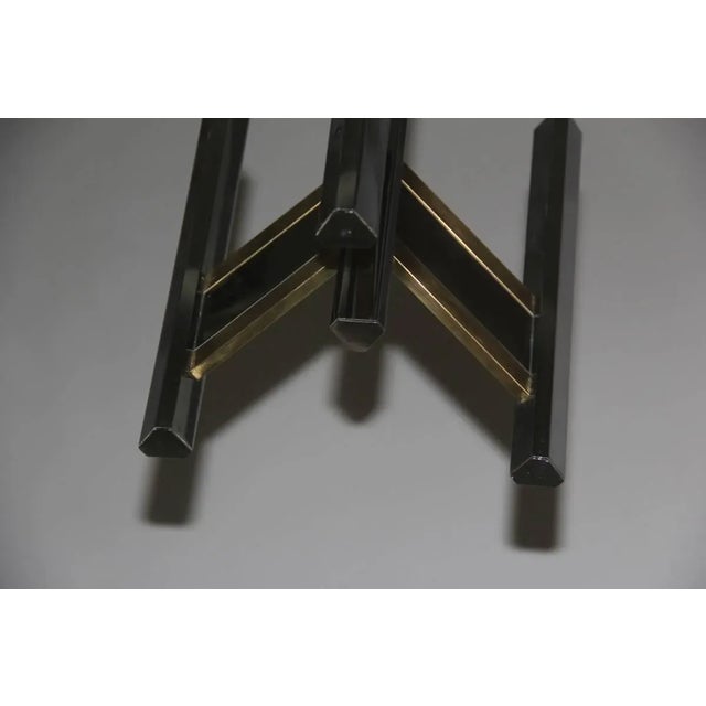 Metal Vintage Minimalist Chandelier by Gaetano Sciolari, 1970s For Sale - Image 7 of 9