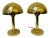 Italian Sputnik Pils Table Lamps in Brass, 1980s, Set of 2 For Sale