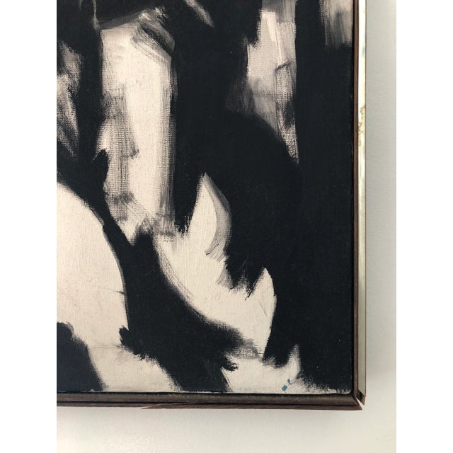 Late 20th Century Black and White Abstract Nude Painting on Canvas ...