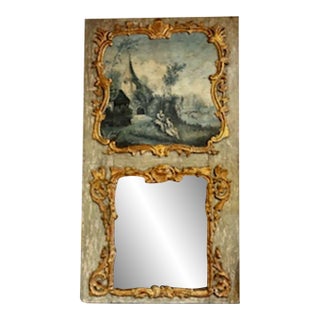 18th Century French Trumeau Mirror For Sale