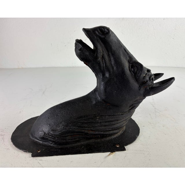 French Country Cast-Iron Equestrian Wall Mount For Sale - Image 9 of 11