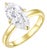 Kai One-of-a-Kind Vela 2ct Moval Lab Grown Diamond Ring in 14k Yellow Gold, Size 5 For Sale