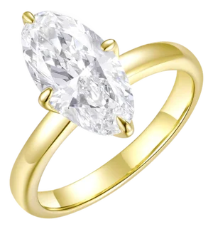 Kai One-of-a-Kind Vela 2ct Moval Lab Grown Diamond Ring in 14k Yellow Gold, Size 5