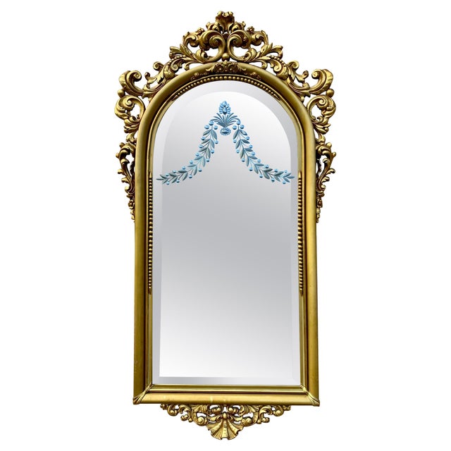 Large Antique French Monumental Gold Leaf Gilt Mirror, 1890 For Sale - Image 15 of 18
