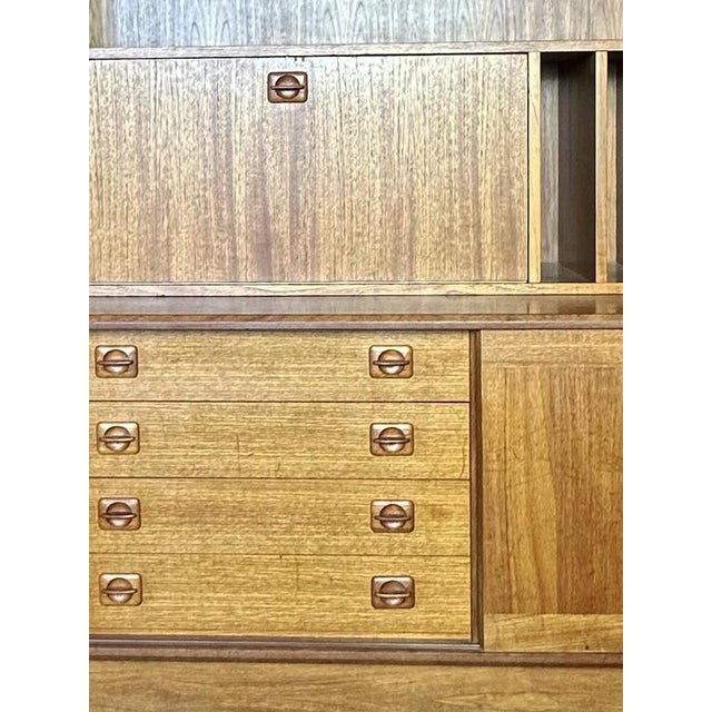 Tan Mid-Century Modern Danish Teak Sideboard by Clausen & Son for Silkeborg Møbelfabrik, 1970s For Sale - Image 8 of 12