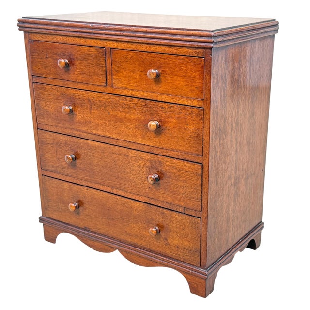 Early 19th Century Georgian Miniature Mahogany Chest of Drawer For Sale - Image 10 of 10