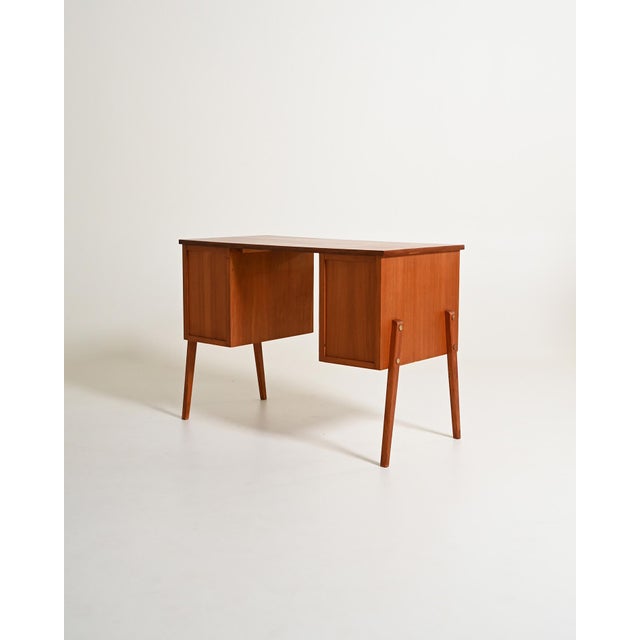 Vintage Scandinavian Teak Desk, 1950s For Sale - Image 3 of 11