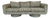 Revelation Modern Olive Green Boucle and Tweed Cotton Patch Sofa For Sale
