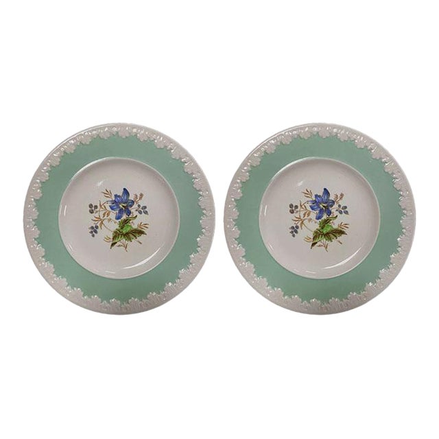 Wedgwood China Corinthian Hampton Court Salad Plates - Set of 2 For Sale