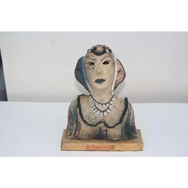 Brown Dama a La Noche 1985 Ceramic by Gadu For Sale - Image 8 of 8