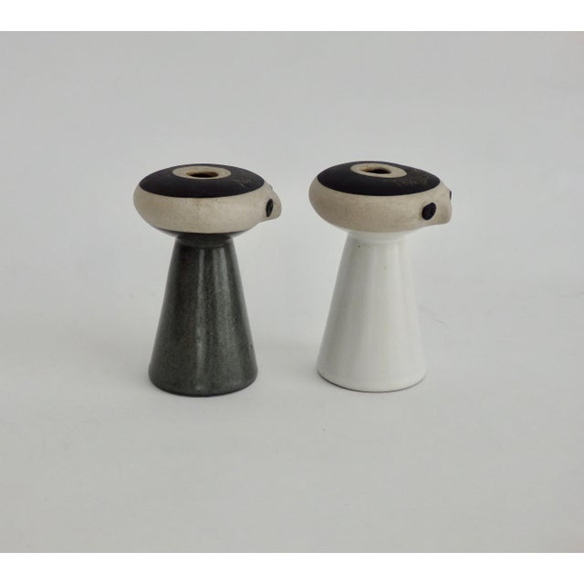 Mr Salt and Mrs Pepper Shakers by David Gil for Bennington Pottery Vermont 2 Pieces Chairish