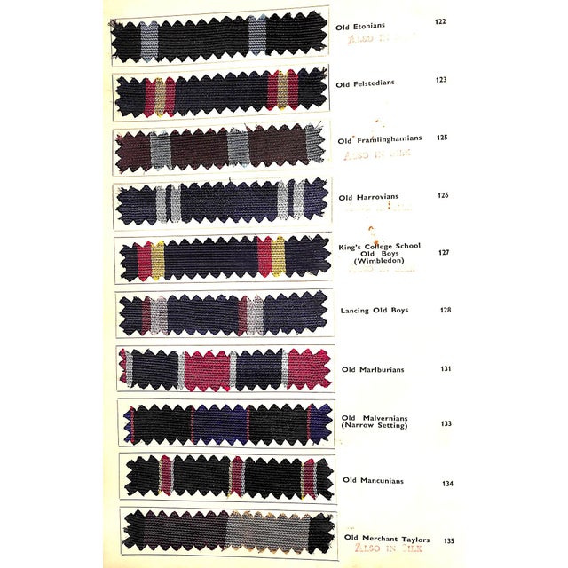 Mid 20th Century Regimental Club & Old Boys' Colours Necktie Swatchbook For Sale - Image 16 of 18
