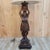 Antique Carved Walnut Figural Lamp With Shade For Sale - Image 9 of 10