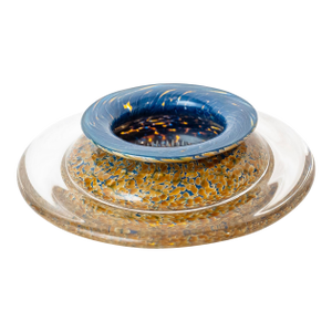 1990s Hand-Blown Bana Flower Bowl by Gartner Blade Glass