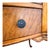 Wood Vintage 1930s Queen Anne Style Burl Wood Writing Desk With Beveled Glass Top For Sale - Image 7 of 17
