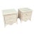 Boho Chic Wicker Glass Top Nightstands - A Pair For Sale