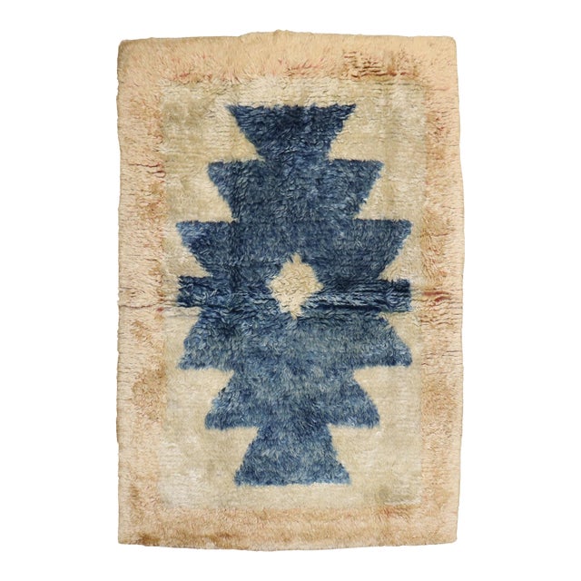 Vintage Zabihi Collection Turkish Tulu Carpet - 3'10" x 5'5" For Sale