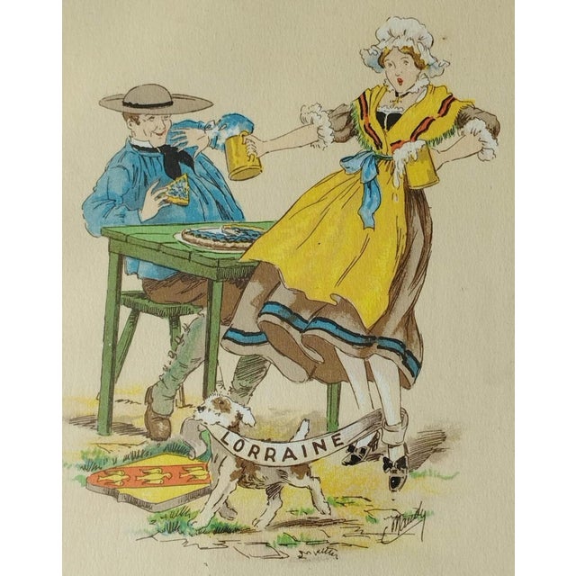Alfred Renaudin / E. Naudy, Berry, Poitou, Lorraine & Touraine, Early 20th Century, Lithographs, Set of 4 For Sale - Image 9 of 18
