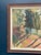 Mid-Century Modern Bajo, Landscape with Fence, 1960s, Oil Painting on Panel, Framed For Sale - Image 3 of 16