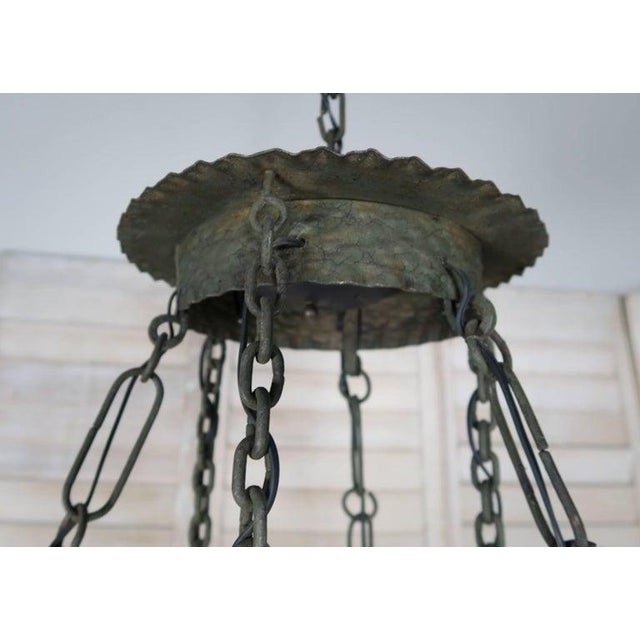 19th Century Spanish Wrought Iron Chandelier For Sale - Image 4 of 9