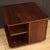 Italian coffee table from the 70s / 80s. Furniture in walnut and palisander woods mounted on swivel castors (see photo)....