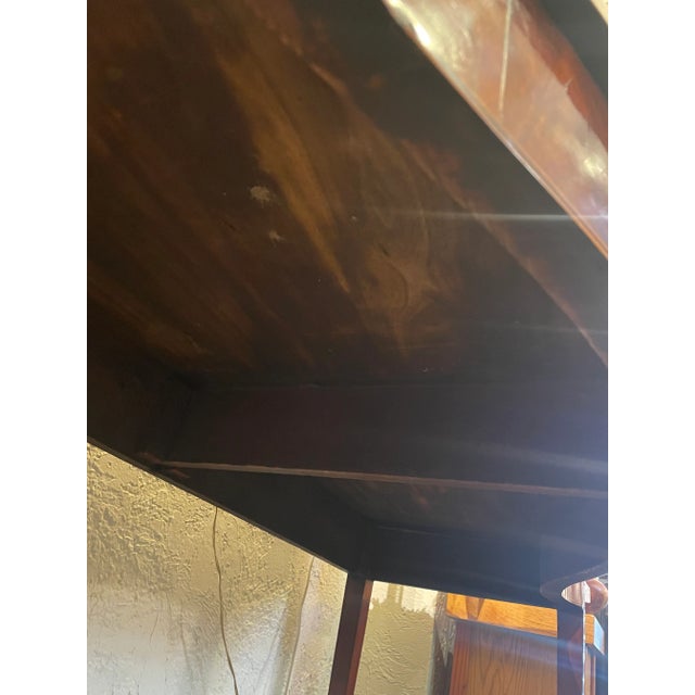 Early 19th Century Sheraton Period Breakfront Table Seashell Inlay All Original For Sale - Image 11 of 12