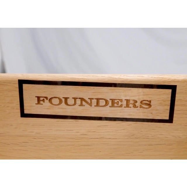 Mid Century Solid Wood Blonde Pecan Veneered 4 Drawers Dresser by Founders For Sale - Image 12 of 13