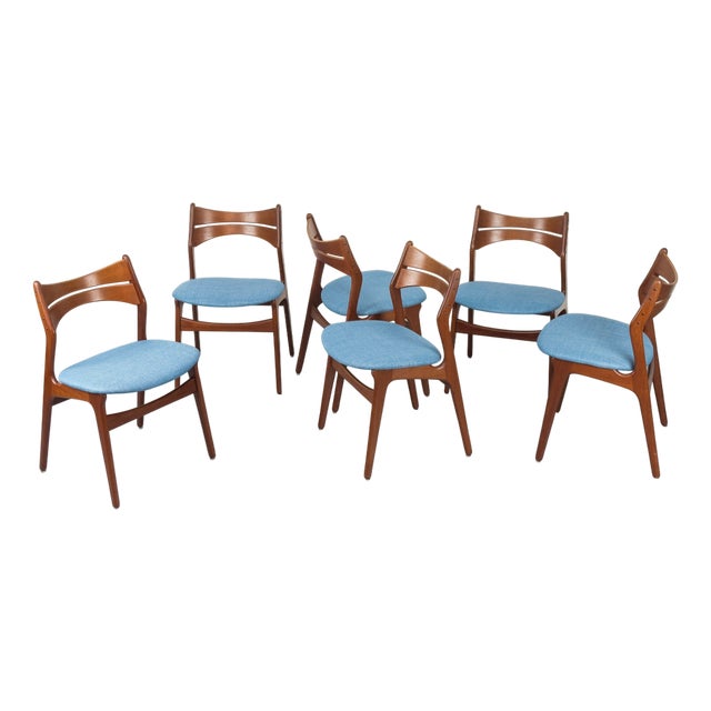 Danish Teak Dining Chairs by Erik Buch for Chr. Christensens Møbelfabrik, 1960s, Set of 6 For Sale