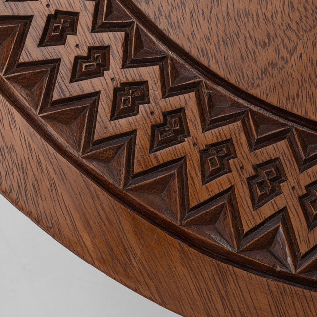 20th Century African Carved Wooden Coffee Table in Original Patina For Sale - Image 10 of 18