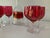 Vintage Cranberry Glasses With Matching Cranberry & Gold Decanter Set- 7 Pieces For Sale - Image 4 of 7