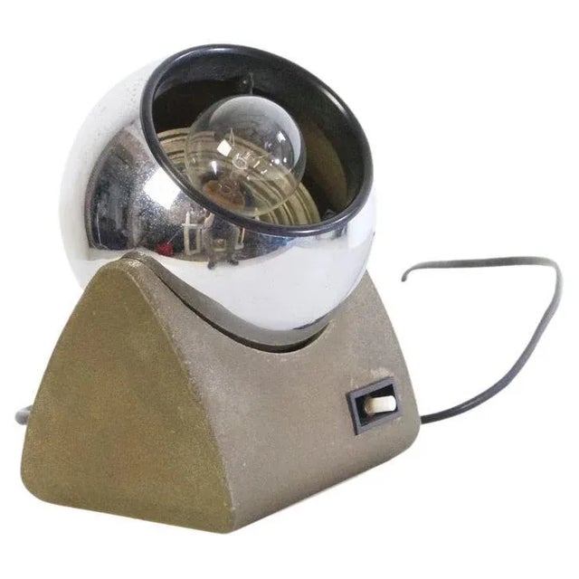 Metal Mid-Century Magnetic Eyeball Table Lamp, 1970s For Sale - Image 7 of 7